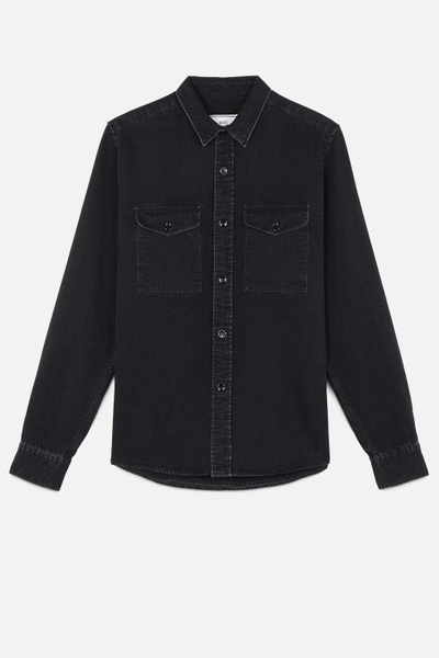 Shop Ami Alexandre Mattiussi Buttoned Overshirt In Black