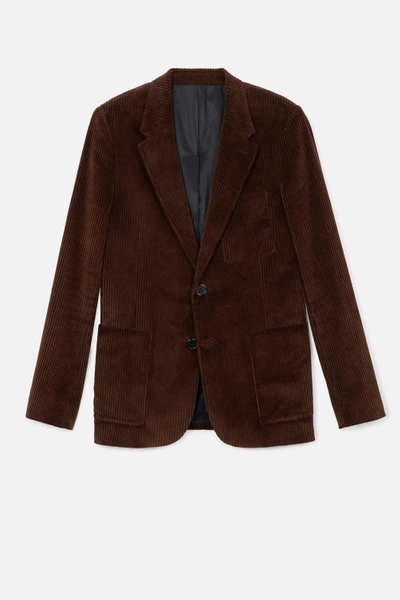 Shop Ami Alexandre Mattiussi Half-lined Two Buttons Jacket In Brown