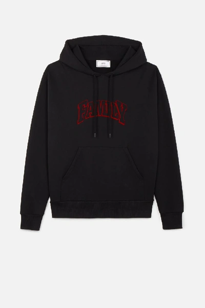 Shop Ami Alexandre Mattiussi Family Hoodie In Black