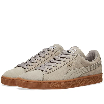 Puma Suede Classic Gum Sole In Grey | ModeSens