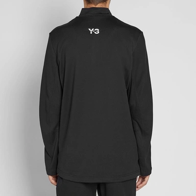 Shop Y-3 Sashiko Half Zip Sweat In Black
