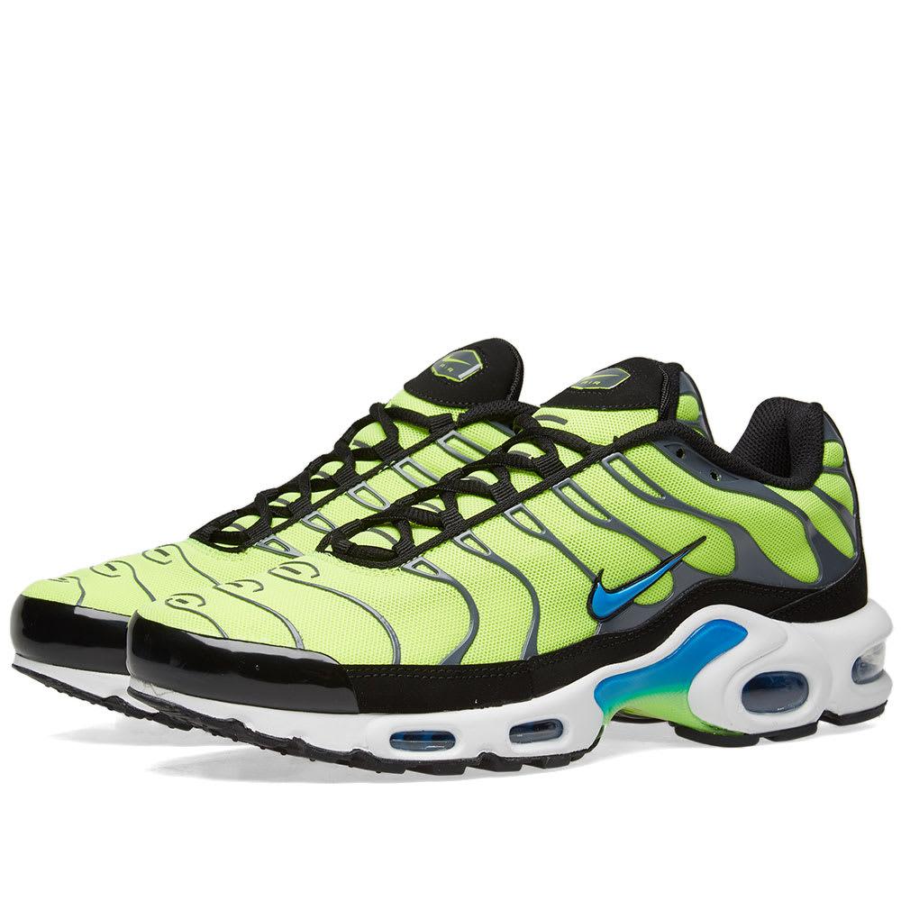 lime green nike air max plus