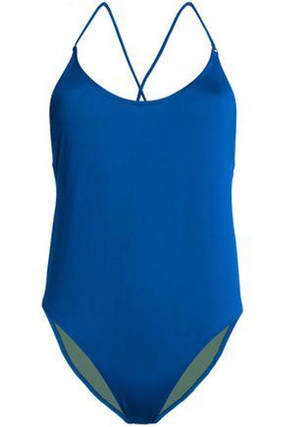 Shop Bower Woman Open-back Swimsuit Royal Blue
