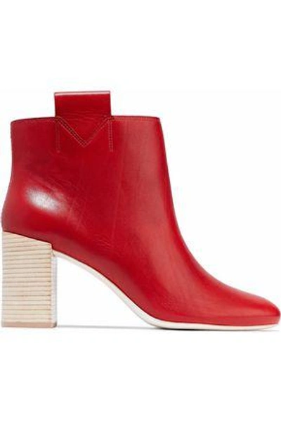 Shop Mercedes Castillo Woman Bailee Leather Ankle Boots Red