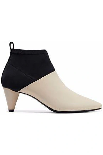 Shop Mercedes Castillo Woman Addie Neoprene-paneled Leather Ankle Boots Black