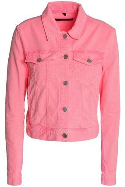 Shop J Brand Woman Denim Jacket Bright Pink