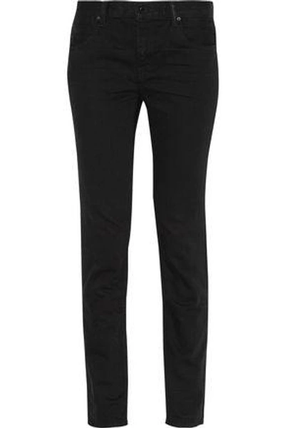 Shop Alexander Wang Woman Wang 002 High-rise Straight-leg Jeans Black