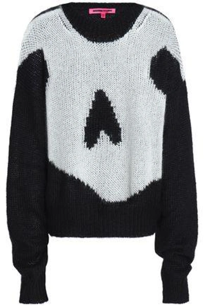 Shop Mcq By Alexander Mcqueen Woman Intarsia-knit Sweater Black