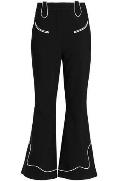 Shop Ellery Woman Crepe Kick-flare Pants Black