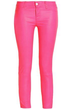 neon leather pants