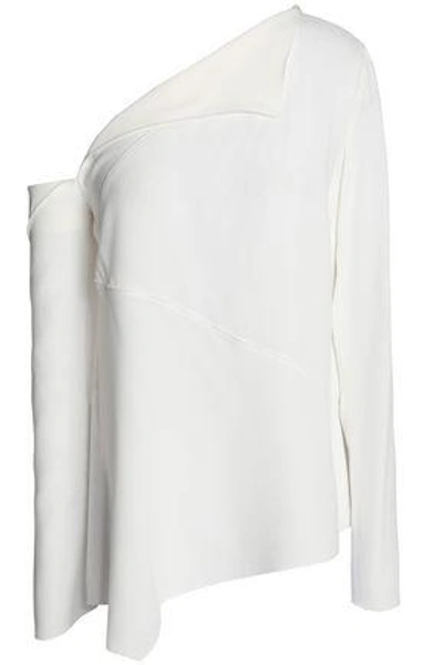 Shop Proenza Schouler Woman One-shoulder Satin-crepe Top White