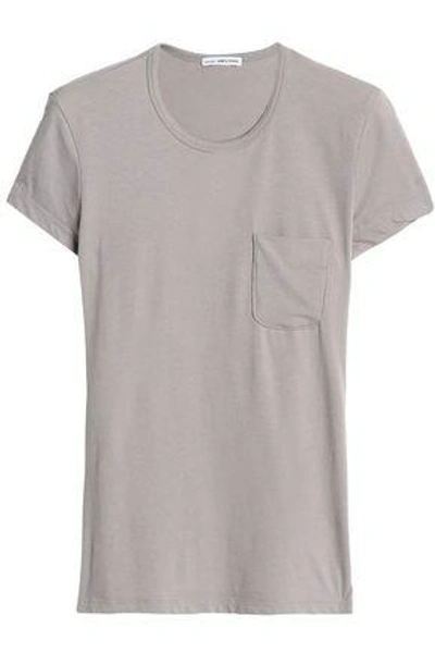 Shop James Perse Woman Stretch-cotton Jersey T-shirt Stone