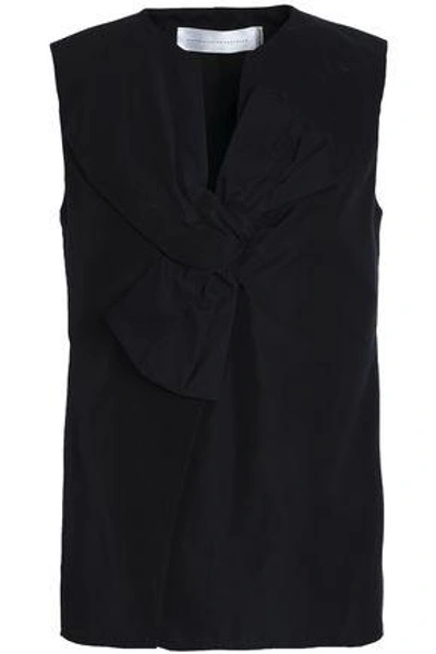 Shop Victoria Victoria Beckham Woman Knotted Knitted Top Black