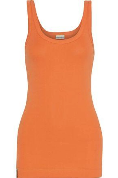 Shop By Malene Birger Woman New Dawn Cotton-jersey Tank Orange