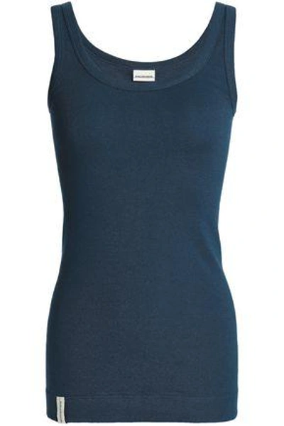 Shop By Malene Birger Woman New Dawn Cotton-jersey Tank Storm Blue