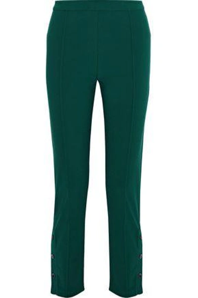 Shop By Malene Birger Woman Pernilo Cropped Crepe Straight-leg Pants Emerald
