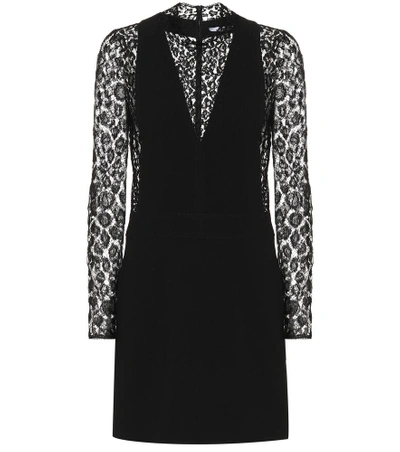 Shop Givenchy Lace Minidress In Black
