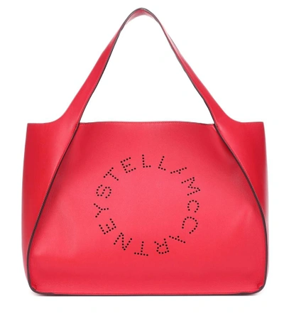 Shop Stella Mccartney Stella Logo Tote In Red