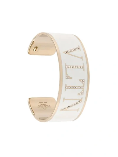 Shop Valentino Garavani Vltn Cuff - White