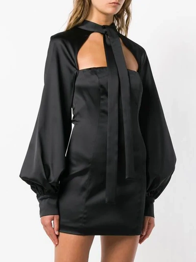 Shop Attico Cut Out Mini Dress In Black