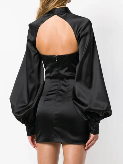 Shop Attico Cut Out Mini Dress In Black