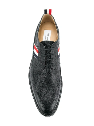 Shop Thom Browne Tricolor Webbing Classic Longwing Brogue