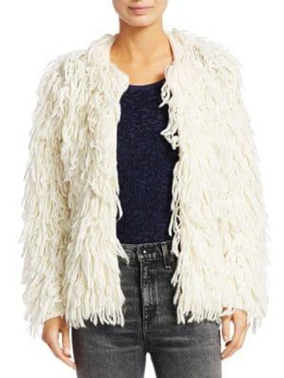 Shop Rag & Bone Amber Shaggy Jumper Coat In Ivory