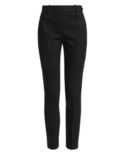 Shop Theory Slim-fit Pintuck Ankle-length Pants In Dark Charcoal
