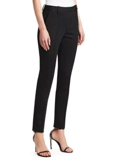 Shop Theory Slim-fit Pintuck Ankle-length Pants In Dark Charcoal