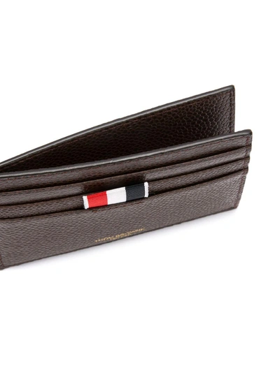 Shop Thom Browne Tri-stripe Logo Tab Cardholder