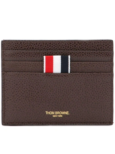 Shop Thom Browne Tri-stripe Logo Tab Cardholder