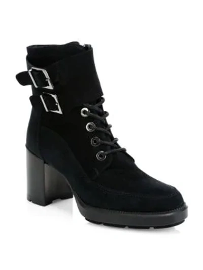 Shop Aquatalia Irene Suede Ankle Boots In Black