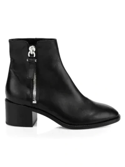 Shop Aquatalia Josephine Leather Ankle Boots In Black