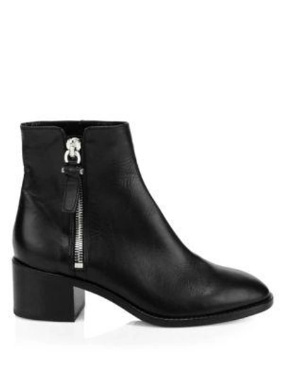 Shop Aquatalia Josephine Leather Ankle Boots In Black