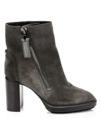 Shop Aquatalia Ilenia Suede Ankle Boots In Grey