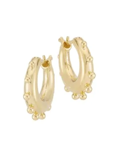 Shop Temple St Clair Classic Gold 18k Yellow Gold Dangle Hoop Earrings