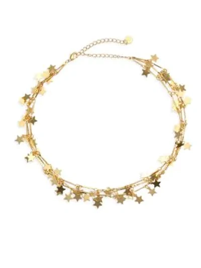 Shop Jules Smith 14k Goldplated Star Choker In Yellow Gold