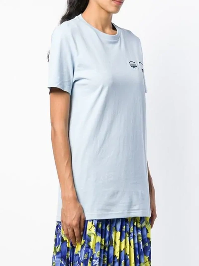 Shop Chiara Ferragni Winking Eye T-shirt In Blue
