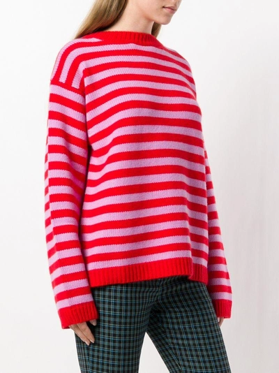 Shop Sofie D'hoore Cashmere Striped Maravilla Sweater In Red