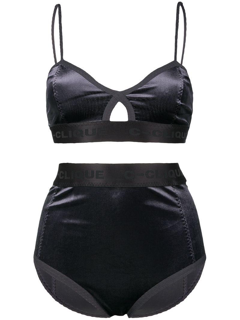 velvet high waisted bikini