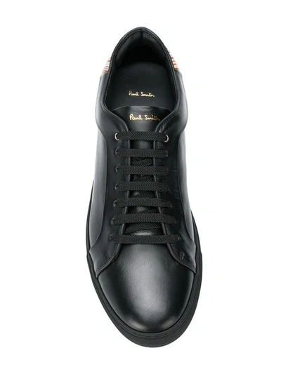 Shop Ps By Paul Smith Striped Heel Detail Sneakers - Black