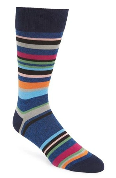 Shop Paul Smith Aster Stripe Socks In Blue