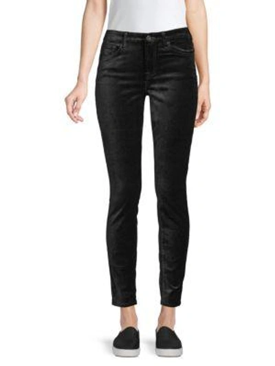 Shop Jen7 By 7 For All Mankind Velvet Ankle Skinny Jeans In Black