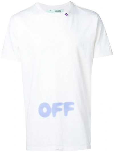 Shop Off-white Blurred Logo T-shirt In White