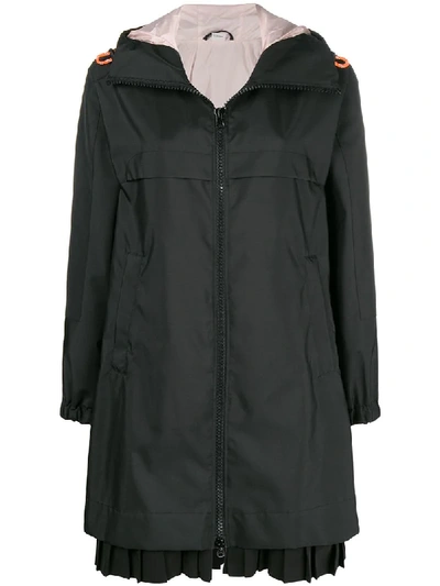 Shop Pinko Hooded Raincoat In Black
