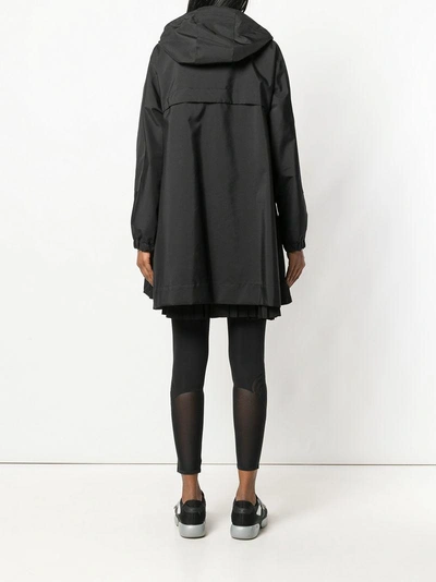 Shop Pinko Hooded Raincoat In Black