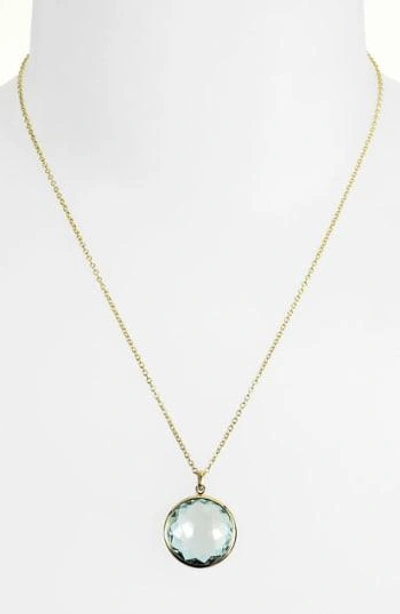 Shop Ippolita 'rock Candy - Lollipop' 18k Gold Pendant Necklace In Yellow Gold/blue Topaz