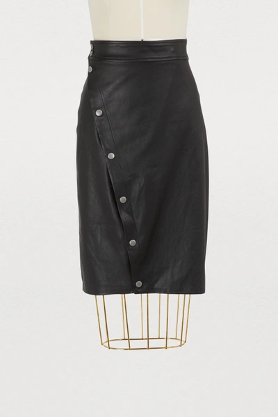 Shop Rag & Bone Baha Leather Skirt In Black