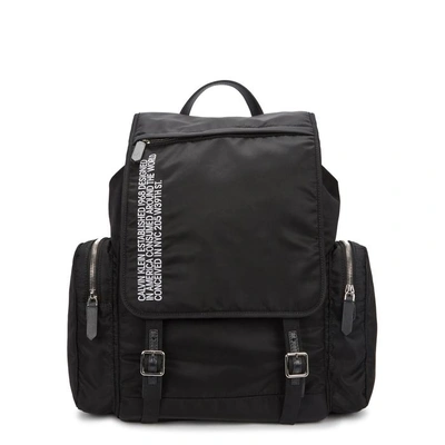 Shop Calvin Klein 205w39nyc Black Embroidered Backpack