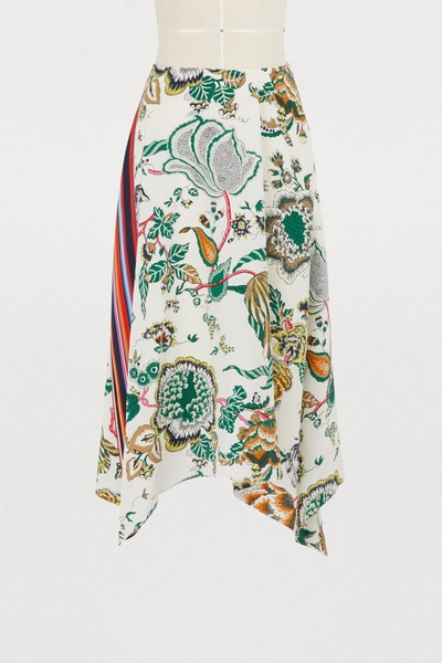 Shop Tory Burch Mary Skirt In Ivory Flowers